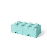 LEGO opbevaringskasser med skuffer  - aqua