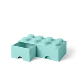 LEGO opbevaringskasser med skuffer  - aqua