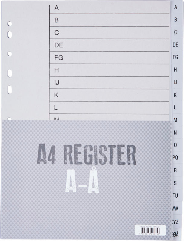 Register Relief plast a - å