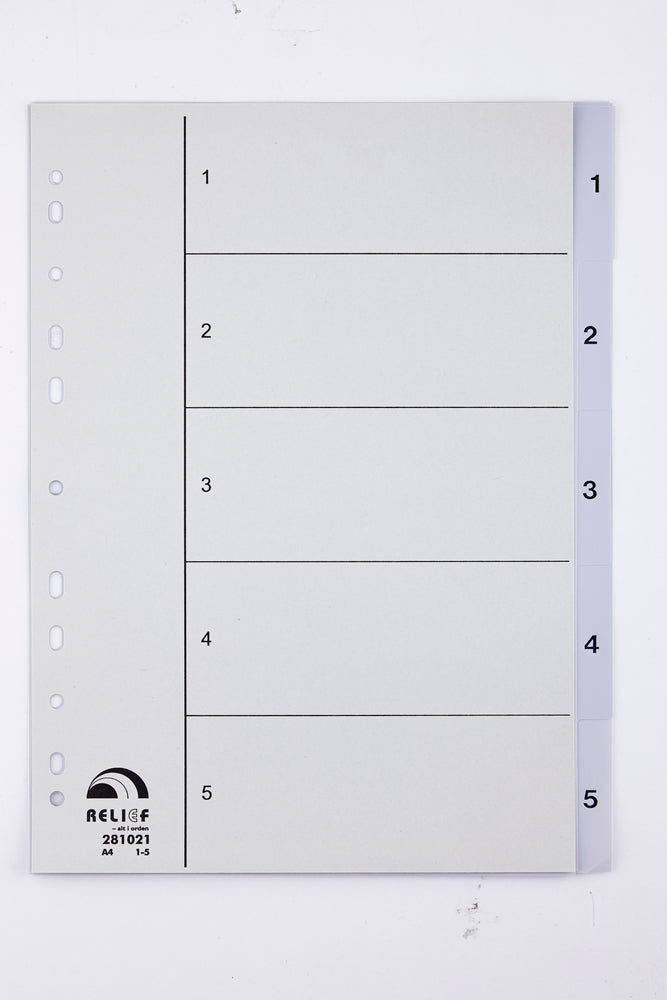 Register Relief plast 1 - 5