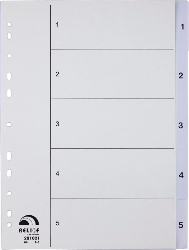 Register Relief plast 1 - 5
