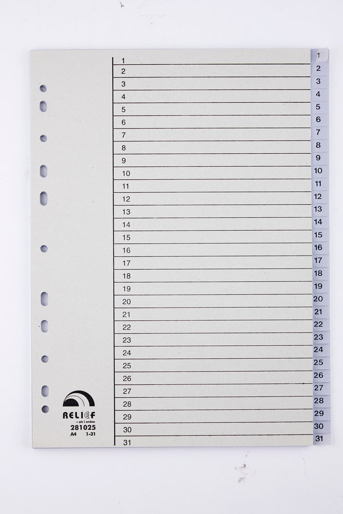 Register Relief plast 1 - 31