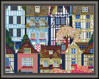 Diamond Art huse lærred m/ramme 40x50 cm