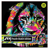 Zen puslespil black løve 500 brikker rund