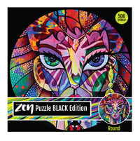 Zen puslespil black ansigt 500 brikker rund