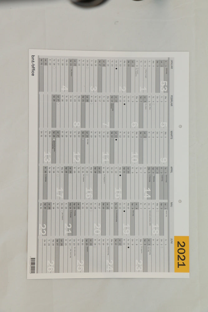 Vægkalender A3 2021 BNT