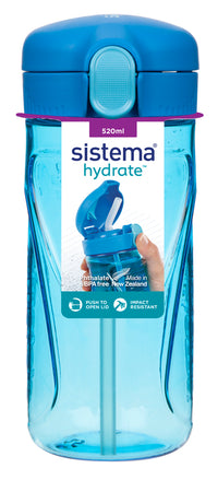 Drikkeflaske Sistema Tritan Quick Flip blå 520ml