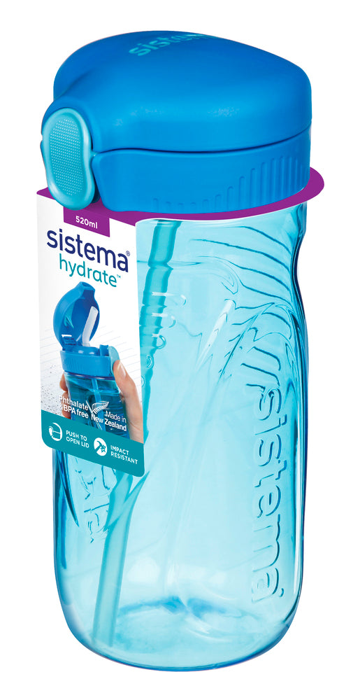 Drikkeflaske Sistema Tritan Quick Flip blå 520ml