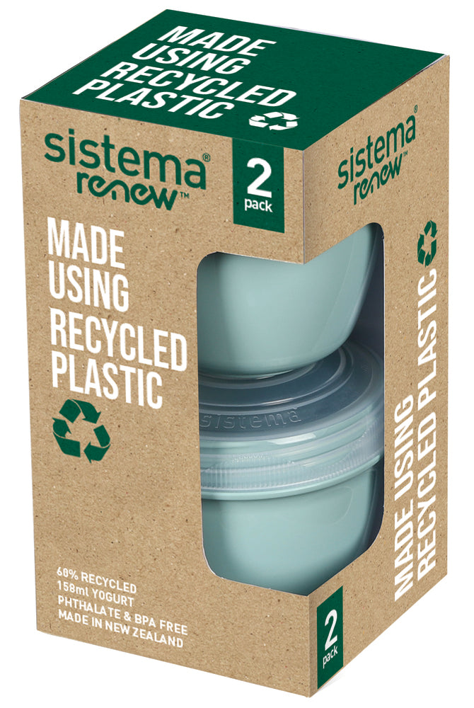 SISTEMA Renew OPBEVARING YOGHURT 2 Pack 150ml. Ass blå/mint