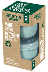 SISTEMA Renew OPBEVARING YOGHURT 2 Pack 150ml. Ass blå/mint