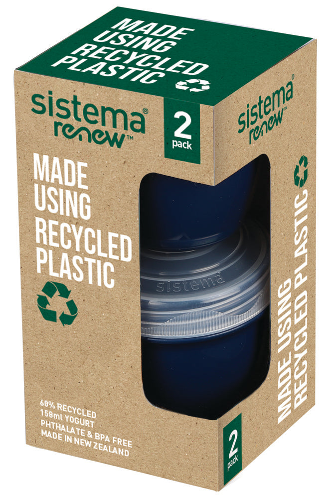 SISTEMA Renew OPBEVARING YOGHURT 2 Pack 150ml. Ass blå/mint
