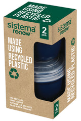 SISTEMA Renew OPBEVARING YOGHURT 2 Pack 150ml. Ass blå/mint