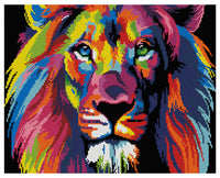 Diamond Art lærred løve 40x50 cm
