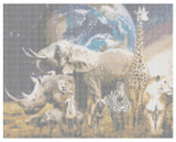 Diamond Art lærred vilde dyr 40x50 cm