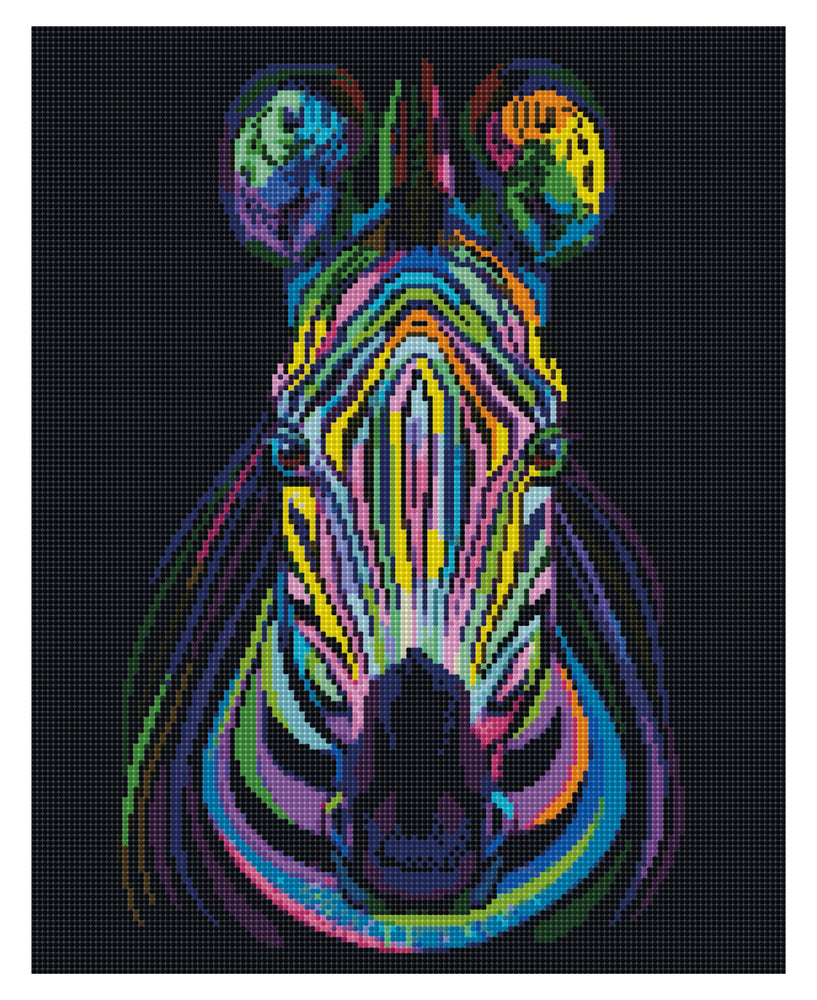 Diamond Art lærred zebra 40x50 cm
