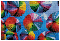 Diamond Art lærred paraplyer farver 20x30 cm
