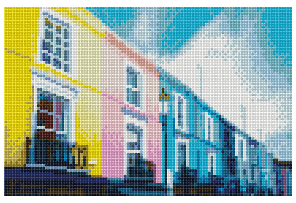 Diamond Art lærred huse 20x30 cm