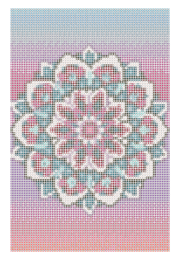 Diamond Art lærred mandala blomst rosa/grøn 20x30 cm