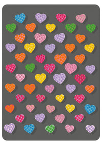 Diamond Art hjerter forskellig farver 13x18 cm