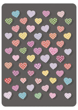 Diamond Art hjerter forskellig farver 13x18 cm