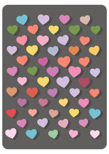 Diamond Art hjerter forskellig farver 13x18 cm