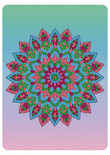 Diamond Art mandala blomst pastelfarver 13x18 cm