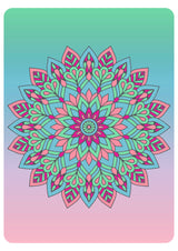 Diamond Art mandala blomst pastelfarver 13x18 cm