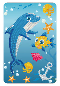 Diamond Art delfin, nemo fisk  10x15 cm