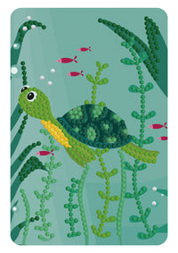 Diamond Art skildpadde 10x15 cm