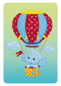 Diamond Art babyelefant i luftballon 10x15 cm