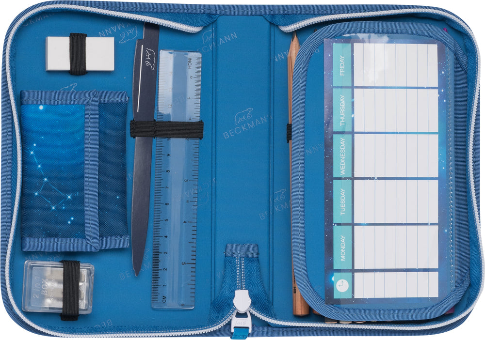 Penalhus Beckmann Onezip Galaxy m/indhold