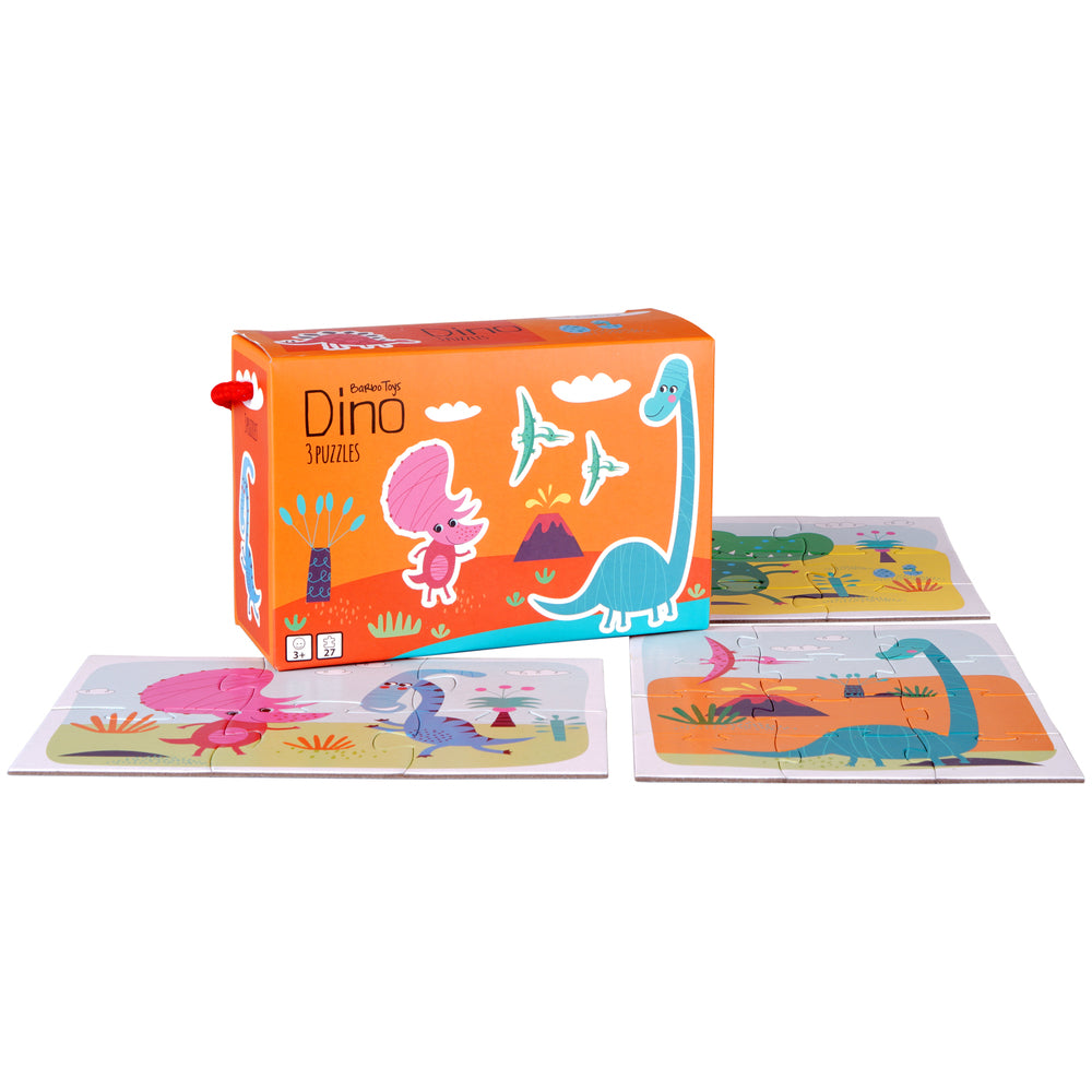 Little Bright Ones - 3 Dinosaurer Puslespil