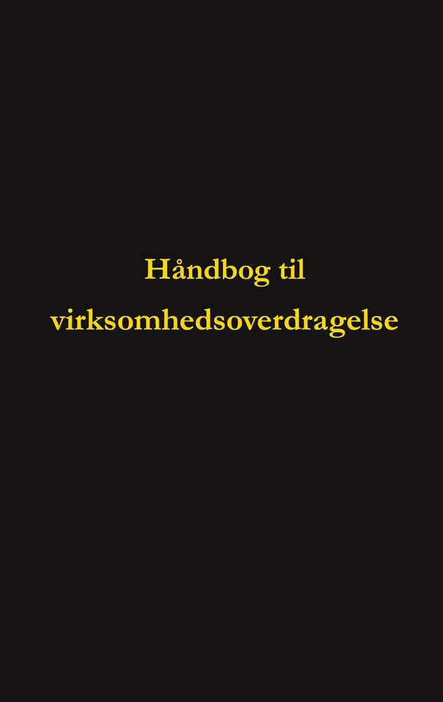 Håndbog til virksomhedsoverdragelse