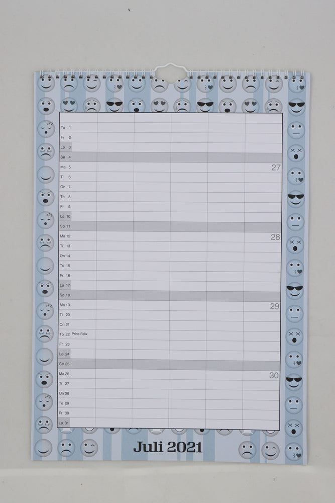 SKOLEFAMILIEKALENDER 2021/22 A3 SMILEY