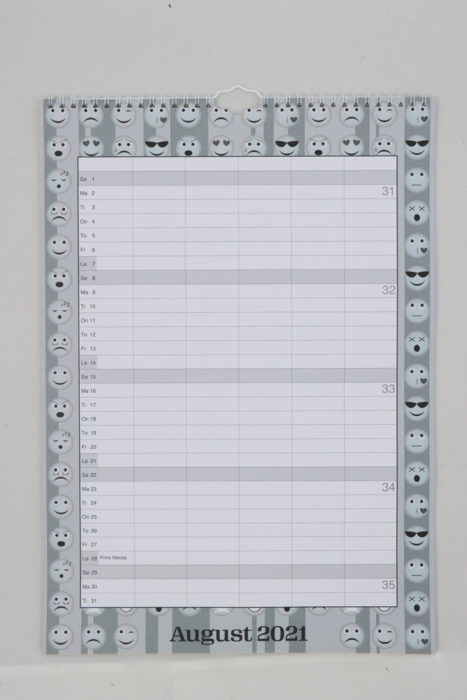 SKOLEFAMILIEKALENDER 2021/22 A3 SMILEY