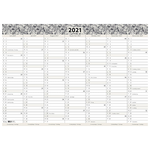 KALENDER KÆMPE 21/22 MAYLAND 2X7 MDR. PAPIR RØR