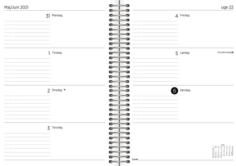 STUDIEKALENDER 21/22 MAYLAND A5 ORGANIZER & NOTES