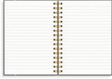 Notesbog A5 Notes BLACK/GULD KARTON 150 linjeret sider