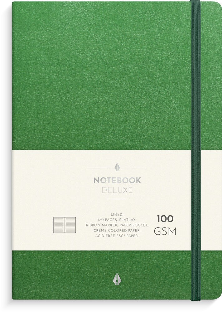 NOTESBOG DELUXE A5 GREEN