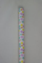 Bogbind/gavepapir blomst i pastel m/prikker 70cmx2m 80 g