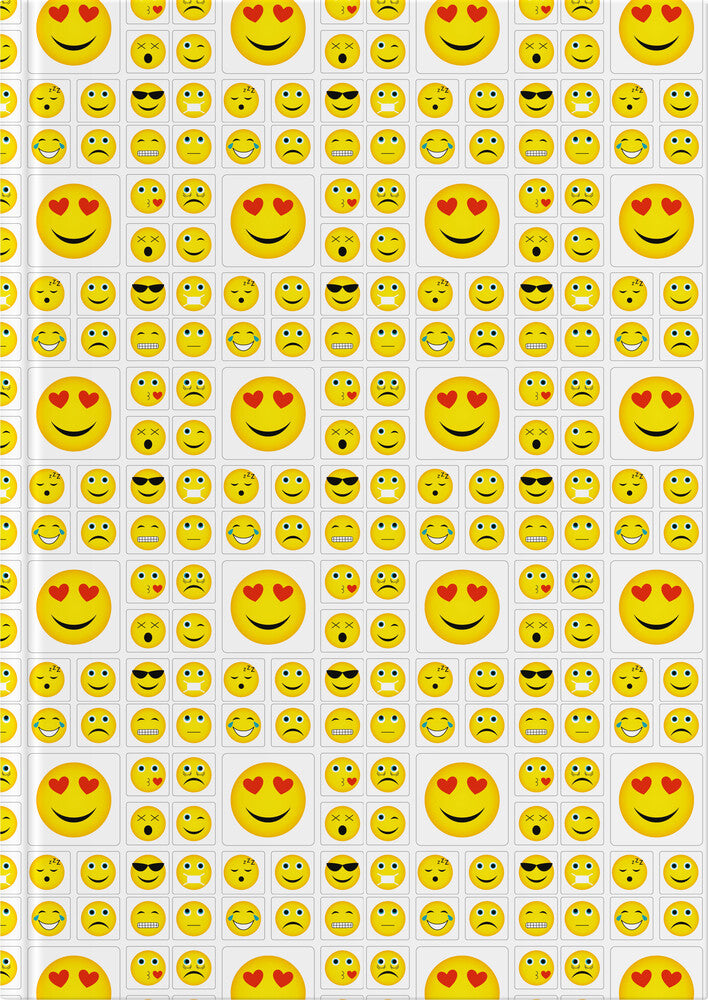 Bogbind strækbart A4 smiley ansigter