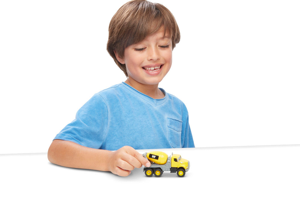 CAT Die Cast 3 Pack - Concrete Mixer, Dump Truck, & Grader.