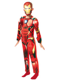 Iron Man Deluxe kostume med maske str. 7-8 år