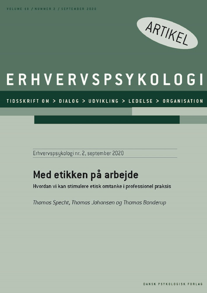 Med etikken på arbejde
