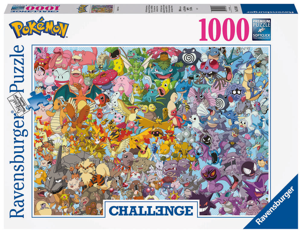 Puslespil Challenge Pokémon 1000 brikker