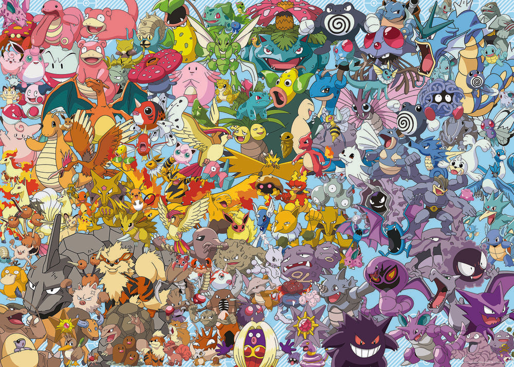 Puslespil Challenge Pokémon 1000 brikker