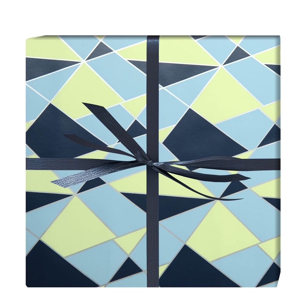 Økonom graphic crystal 38cmx120cm lyseblå/mørkeblå/mintgrøn