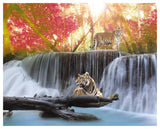 Diamond Art lærred tiger/vandfald 40 x 50 cm
