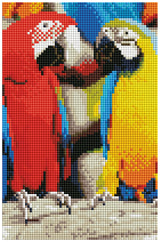 Diamond Art lærred papegøjer 30 x 20 cm
