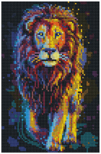 Diamond Art lærred løve 30 x 20 cm